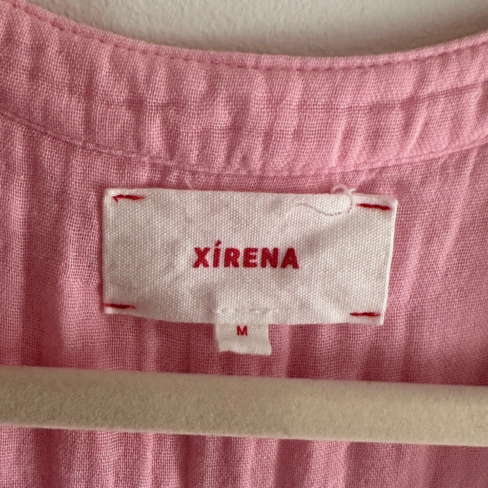 XiRENA Pink Puff Sleeve Midi Lennox Dress size Small - Picture 6 of 12